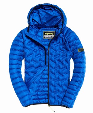 Superdry Down Radar Mix Quilted Férfi Kabát Kék | GAYUE0214